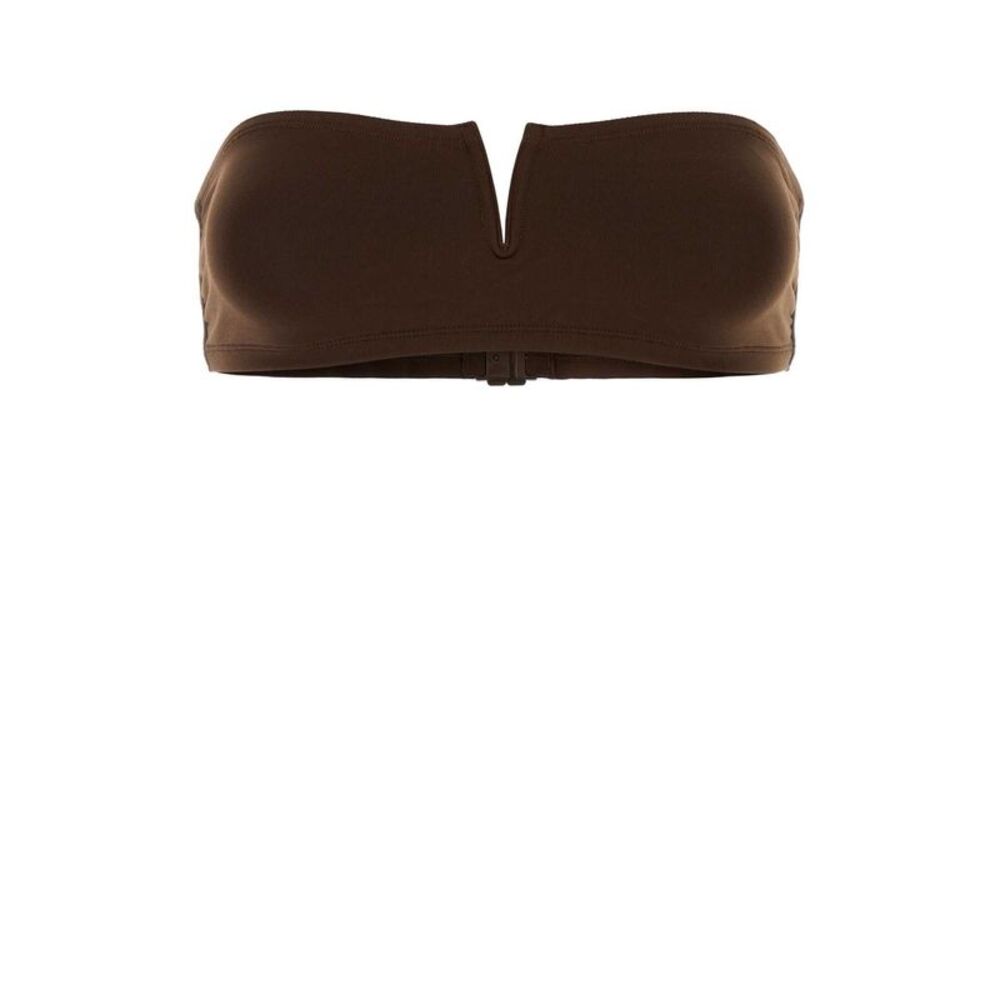 Eres Women Brown Stretch Nylon Arcade Bikini Top